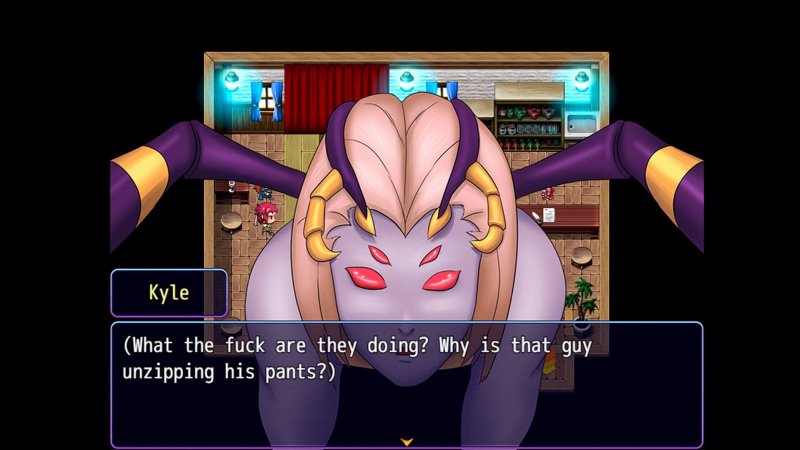 Furry roleplaying game story dialogue and character art — Cumming Hotel screenshot.