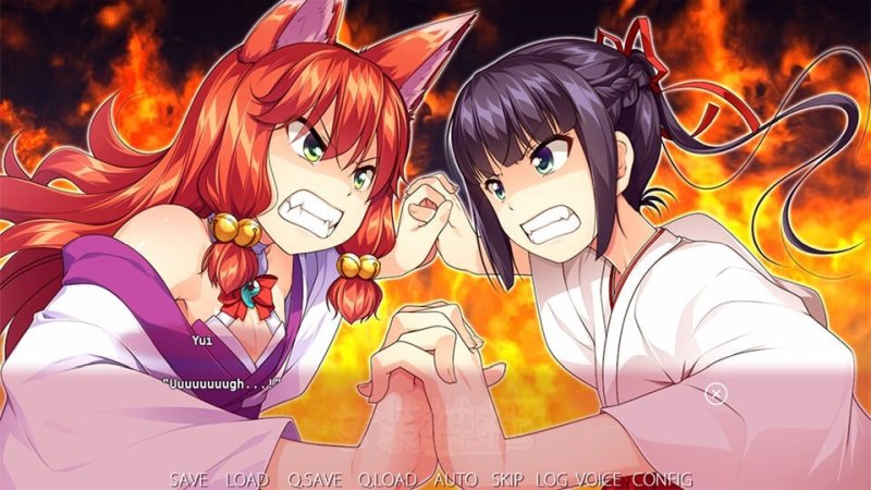 Anime cover art showing illustrated shrine characters together — Trap Shrine screenshot.